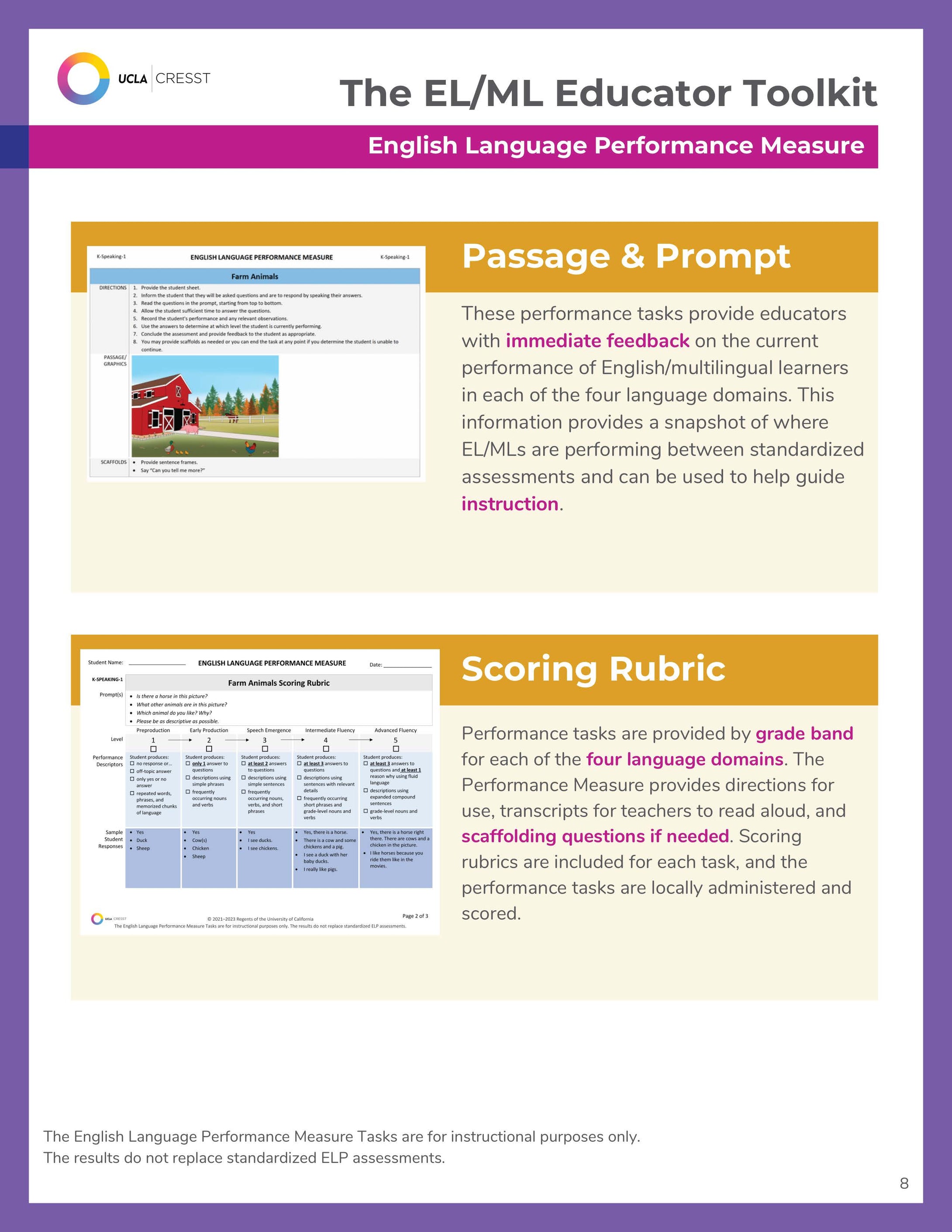 EL/ML Educator Toolkit: Newcomer Supplement