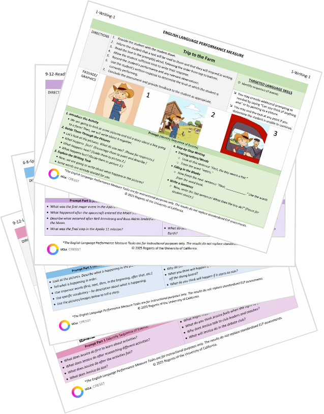 English Language Performance Measure Tasks: Volume 3